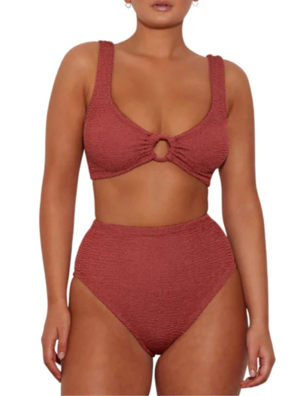 Hunza G Nadine Bikini Set Metallic Rosewood